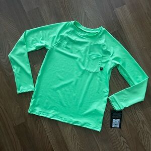 Cat and jack Neon Green Long Sleeve Shirt swim shirt